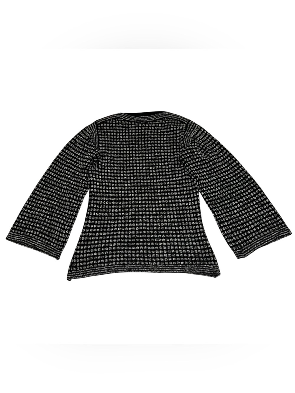 Vtg B. Altman & Co. Valerie Louthan Patterned Wide Sleeve Cashmere Sweater Small